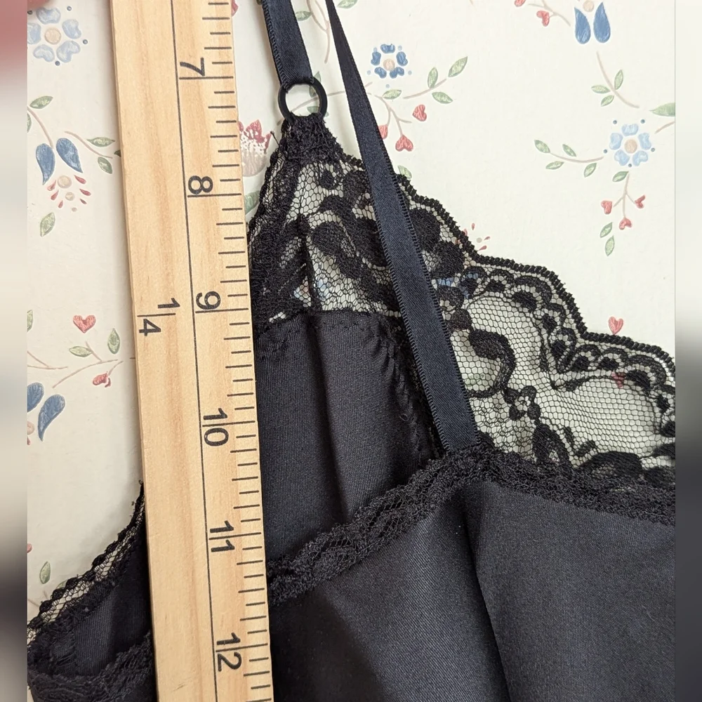 Black Lace Cami 38 L Top Day Night Camisole Layer Lingerie Special Event Date